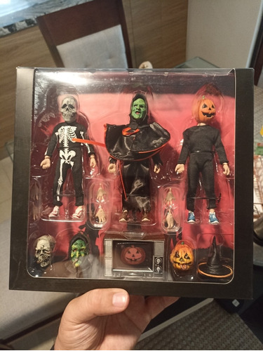 Neca Halloween 3 Pack Witch, Skeleton & Jack-o-lantern Set