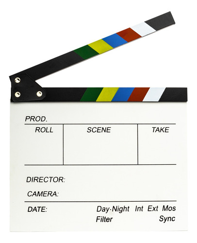 Claqueta Clapboard Cine Rodaje Director Modelo Colores Click