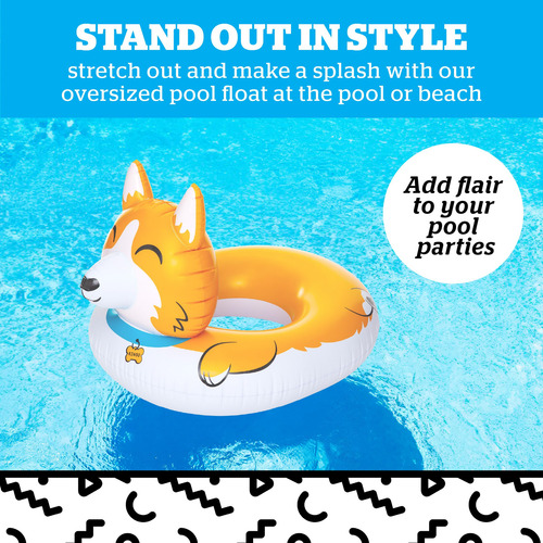 Bonito Perro Corgi De Pool Float Bigmouth Inc., Con Forma De