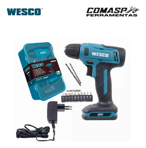 Parafusadeira Furadeira Ws2555k Sem Fio De 10mm Wesco