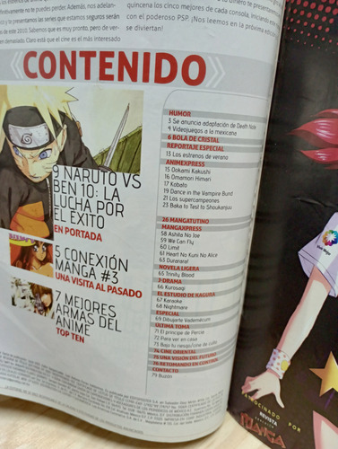 Revista Conexión Manga No. 216 Naruto La Mejor Animación (Usado)