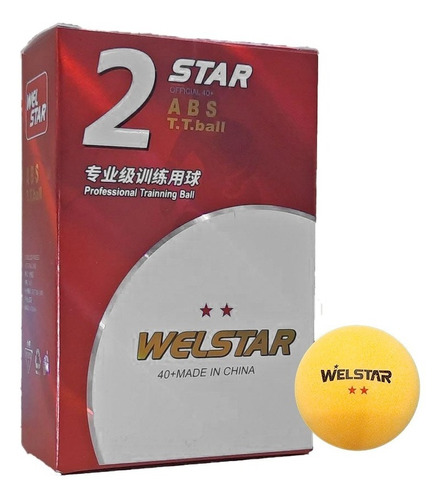 Pelota Ping Pong Welstar 2 Estrellas X6 Unidades