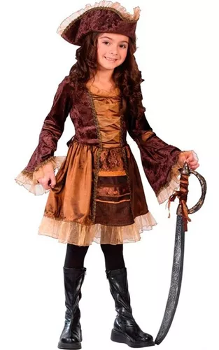 Fantasia Infantil Feminina de Pirata com Acessórios., Item Infantil  Fanfarrinha Usado 91476200