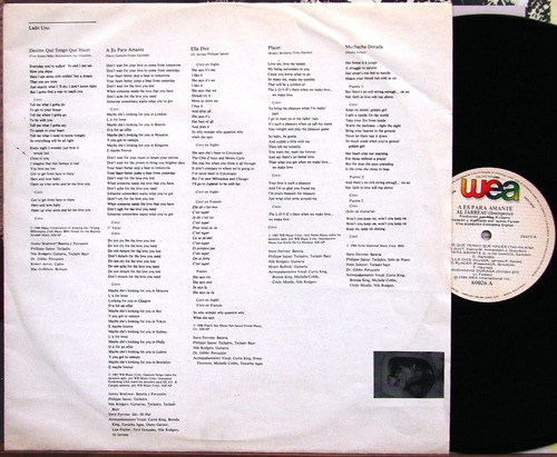 Al Jarreau - A Es Para Amante - Lp Año 1986 - Soul
