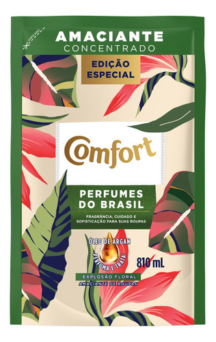 Amaciante Comfort Perfumes do Brasil Explosão Floral em sachê 810 ml