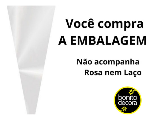 200 Embalagem Para Flor Rosa Botão Dia Das Mães Lembrancinha