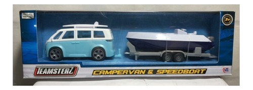 Auto Colección Teamsterz Playset Caravana Y  Bote 