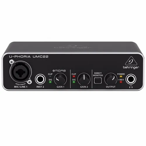 comprar Behringer Umc22 U-phoria Interface Micrófono Instrumento Color Negro