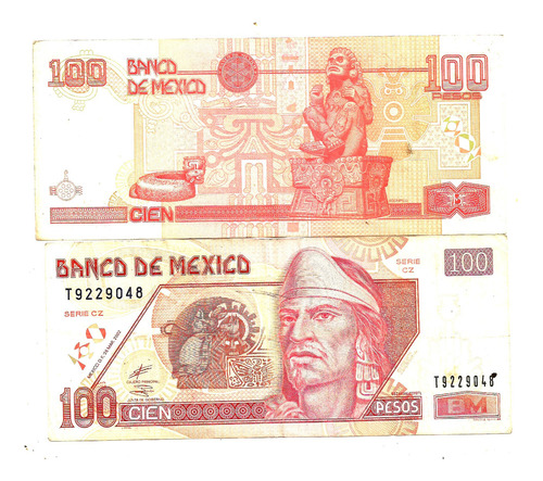  Billete De 100 Pesos  Cuauhtemoc Año 2002 Cuidado