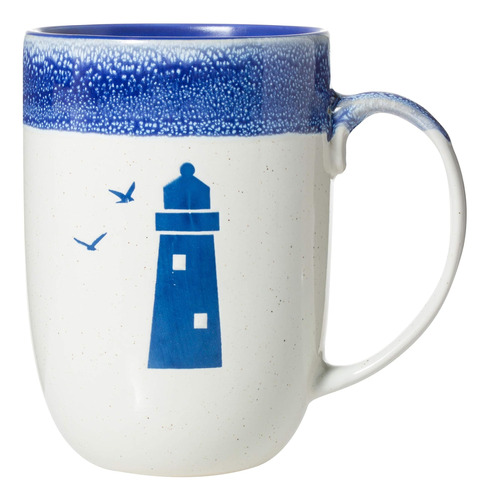 Taza Bañada En Gres Glaseado Cape Shore De 16 Onzas