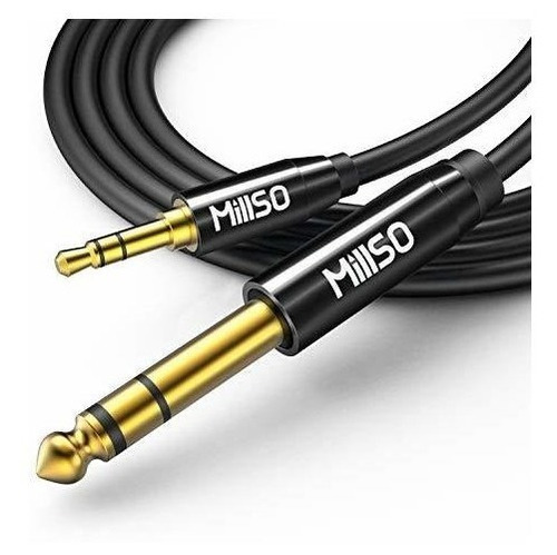Millso Cable De Audio Estéreo Macho De 0.250 in Macho 1/4 A