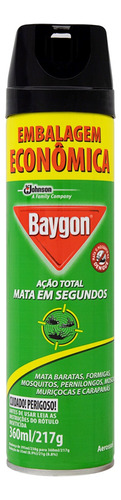 Inseticida Aerossol Ação Total Baygon Frasco 360ml Embalagem Econômica