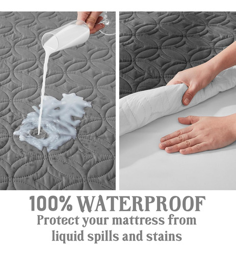 2 Pack Waterproof Mattress Protector, Twin Size Mattress Pad