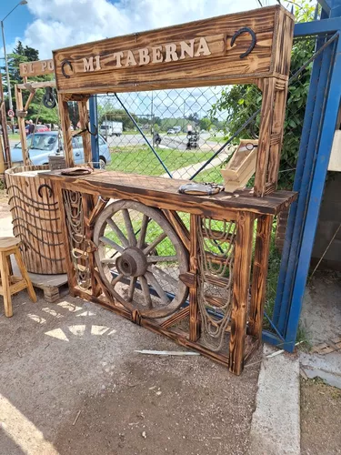 Banco rustico para bodega 2 tamaños  Madera maciza, Bancos de madera,  Madera rústica