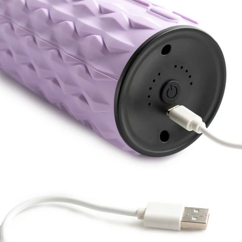 Rolo Massagem Eletrônico Vibratório Reduz Dor Muscular R33-r Roxo Acte Sports