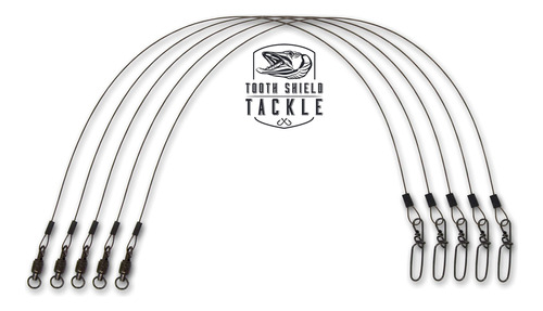 Diente Shield Tackle 5 Pack 90 Lb 8  Premium 1x7 Hilo Lider