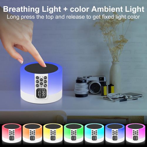 Reloj Despertador Con Altavoz Bluetooth Y Luz Nocturna Afexo