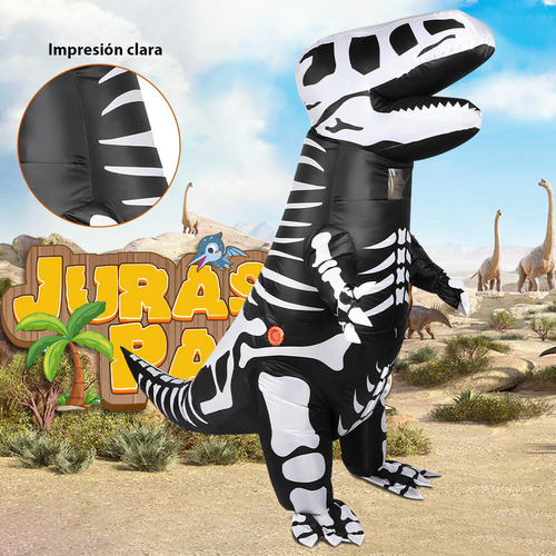 Disfraz Inflable De Dinosaurio Con Costillas De Esqueleto