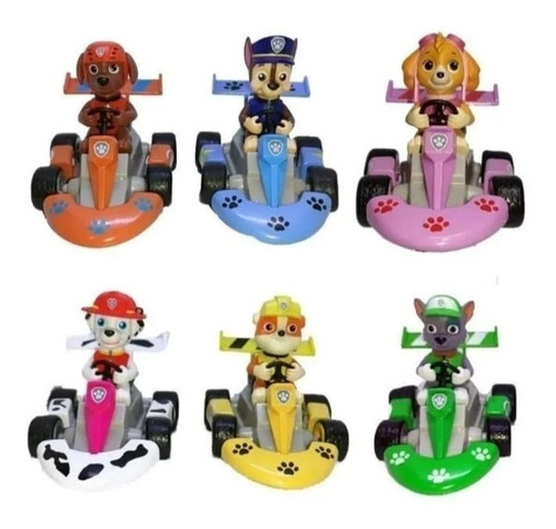 Set X 6 Carros Impulso Patrulla Canina Paw Patrol Env Gratis