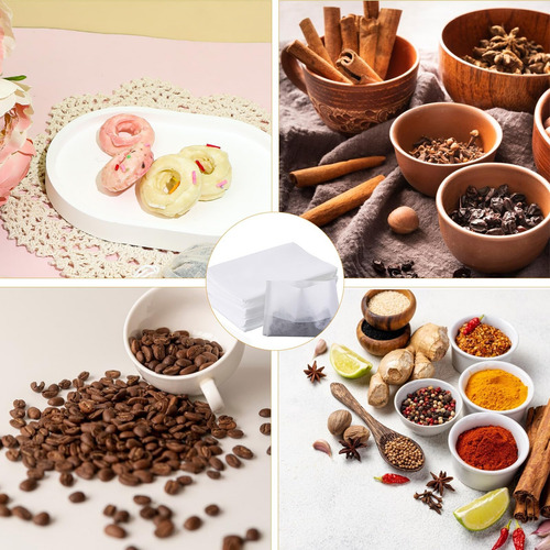 100 Pcs Bolsas De Té Desechables Para Té De Hojas Sueltas,