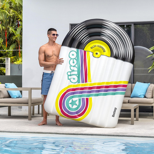 Inflable Salvavidas Montable Bestway Diseño Vinilo Dj 196 Cm Color Blanco