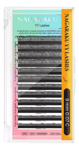 Extensiones de pestañas Nagaraku YY color negro con curvatura de tipo C x unidad
