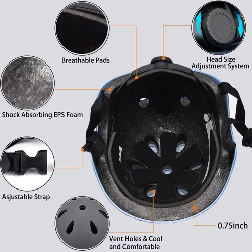 Juego De Casco De Bicicleta Para Ninos Con Rodilleras, Coder