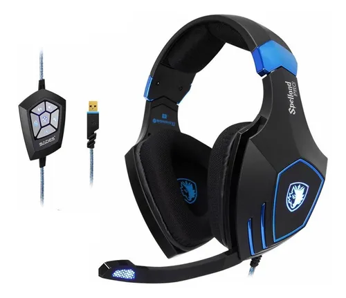 Auricular Gamer Sades Spellond Pro Sa-910 Usb 7.1 Vibracion 