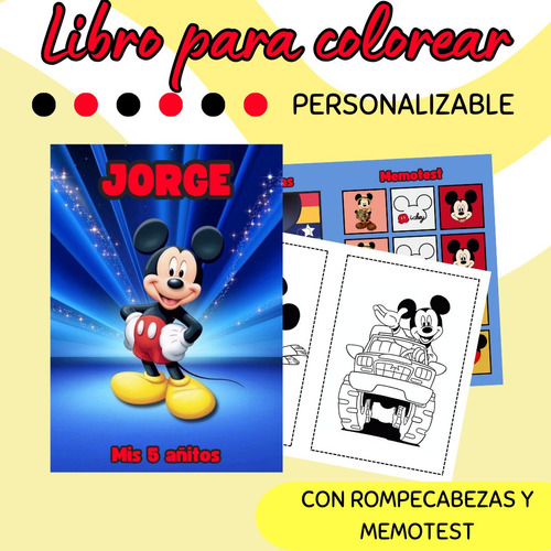 Libro Imprimible Para Colorear De Mickey Mouse