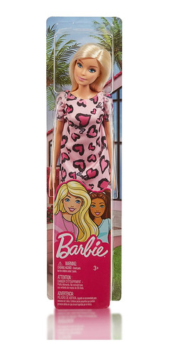 Barbie Basica Rubia Vestido Rosa Cuota