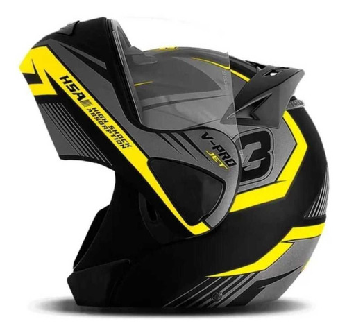Imagem 2 de 3 de Capacete V-pro Jet 3 Escamoteável Pro Tork Robocop