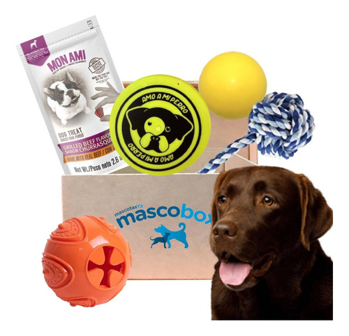 Mascobox Kit Juguetes Soga Pelota Perros Medianos Y Grandes