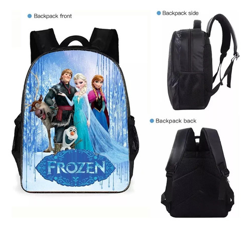 . Set De Mochila Frozen Princess De 3 Piezas, Unisex, 16