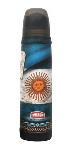Imagen 1 de 2 de Termo Lumilagro None Luminox de acero inoxidable 1L bandera argentina