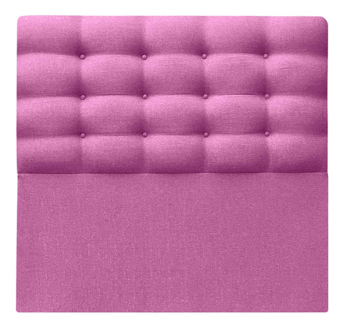 Respaldo Botoné King Lino Fucsia