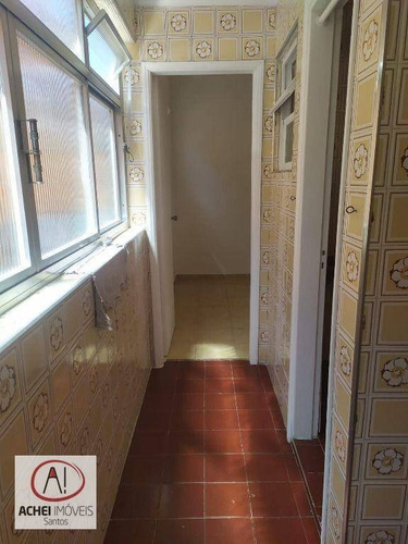 Imagem 7 de 17 de Apartamento Com 3 Dormitórios, 1 Suite, Gagagem Fechada, À Venda, 102 M² Por R$ 405.000 - Ponta Da Praia - Santos/sp - Ap11362