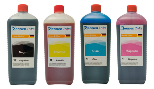 Tinta Fotográfica Kennen Inks Para Hp 7612 8000 Combo 4x1l