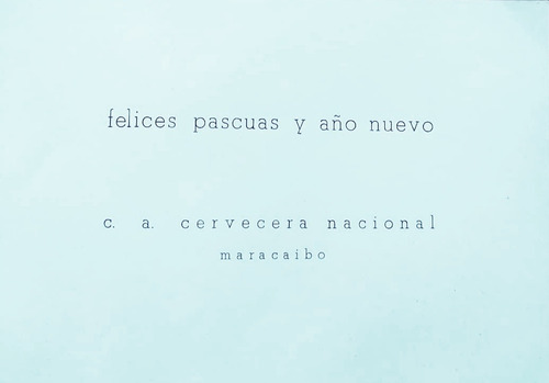 Imagen 2 de 2 de Cerveza Nacional - Invitación Zulia/caracas.