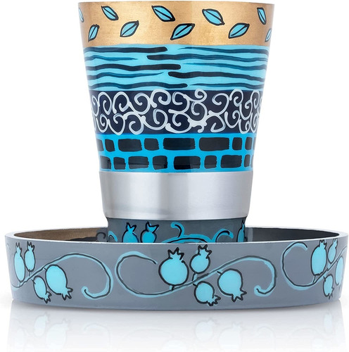 Copa Kidush Judaica Pintado A Mano