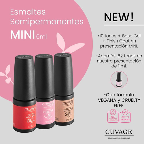 Imagen 5 de 5 de Kit Inicial Esmlates Semipermanente Manicuria Cuvage Led Uv