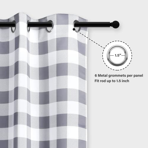 Simple Deluxe Buffalo Check Cortinas Opacas Paneles Para Sal