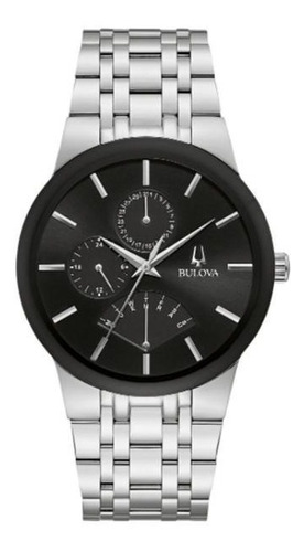 Reloj Bulova Futuro Original Black Para Caballero E-watch Color de la correa Plateado Color del bisel Negro Color del fondo Negro