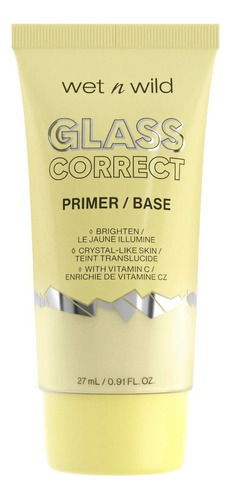 Base de maquillaje Wet n Wild Glass Correct Wet n wild glass correct primer/base Wet n wild glass correct primer/base tono amarillo - 27mL