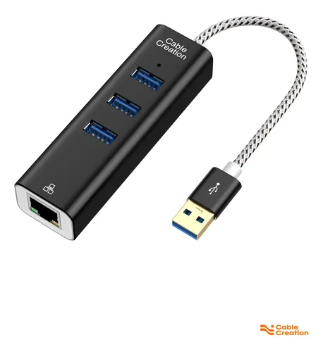 Adaptador Usb A Ethernet Cablecreation Hub Usb 3.0 De 3 Puer