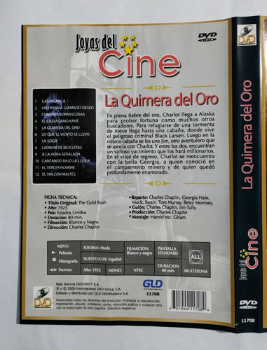 Película Charles Chaplin Dvd Nuevo La Quimera Del Oro