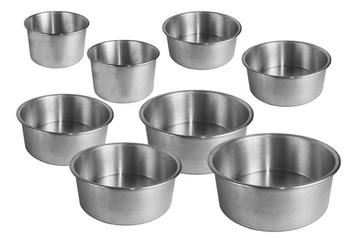 Set X8 Molde Tortera Recta Alta Apilables Varias Medidas Bz3
