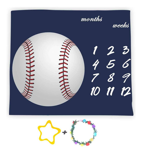 F-fun Soul Manta De Beisbol Blanca Para Bebe, Tela Suave G