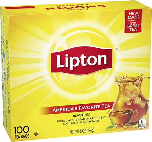 Lipton 100 black tea bags 226g