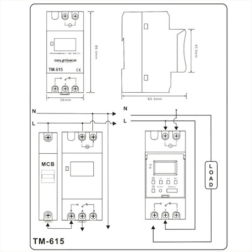 Temporizador Programable Digital Tm-615, 220v, 16a, 3000w