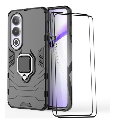 Funda Uso Rudo Carcasa Para Oneplus Ace 3v +mica Negro Oneplus Ace 3v